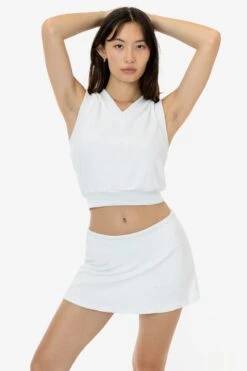 RLT384 - Loop Terry Mini Skort -Tops Zone RLT384 WHITE 3
