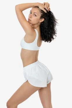 RNF304 - Nylon Taffeta Shorts -Tops Zone RNF304 WHITEs