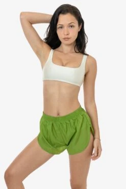 RNF304C - Crinkle Nylon Taffeta Short -Tops Zone RNF304C ARTICHOKE 1