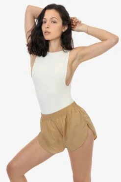 RNF304C - Crinkle Nylon Taffeta Short -Tops Zone RNF304C BISCOTTI 1