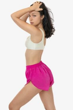 RNF304C - Crinkle Nylon Taffeta Short -Tops Zone RNF304C CERISE 2