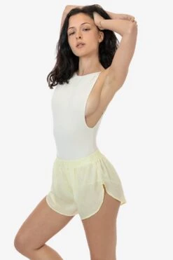 RNF304C - Crinkle Nylon Taffeta Short -Tops Zone RNF304C EGGSHELL 1