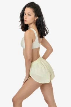 RNF304C - Crinkle Nylon Taffeta Short -Tops Zone RNF304C EGGSHELL 2