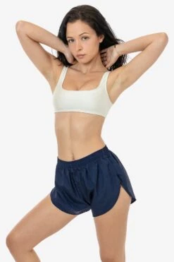 RNF304C - Crinkle Nylon Taffeta Short -Tops Zone RNF304C MIDNIGHT 1