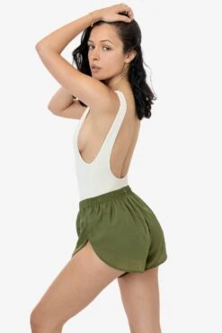 RNF304C - Crinkle Nylon Taffeta Short -Tops Zone RNF304C MOSS 2