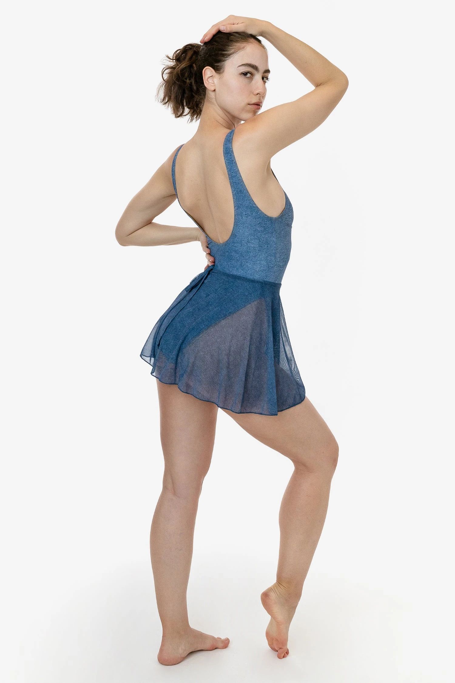 RNS300P - Printed Micro Mesh Wrap Skirt 8 RNS300P - Printed Micro Mesh Wrap Skirt - Image 8