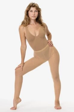 RNS3269 - Micro Mesh Stirrup Legging -Tops Zone RNS3269 BRITTANY MISO