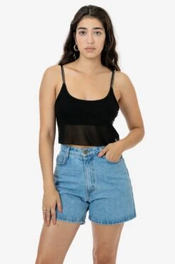RNS778 - Micro Mesh Spaghetti Tank 19 RNS778 - Micro Mesh Spaghetti Tank -Tops Zone RNS778 RNS780 BLACK 3