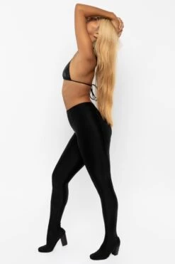 RNTSHOE01 - Nylon Tricot Heeled Leggings 24 RNTSHOE01 - Nylon Tricot Heeled Leggings -Tops Zone RNTSHOE01 Black11