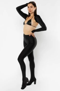 RNTSHOE01 - Nylon Tricot Heeled Leggings 21 RNTSHOE01 - Nylon Tricot Heeled Leggings -Tops Zone RNTSHOE01 Black8