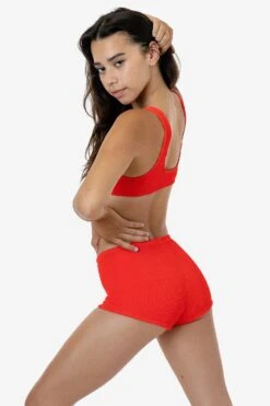 RPC3030 - Crinkle Hot Shorts -Tops Zone RPC3030 POPPY 2S