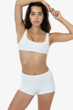 RPC3030 - Crinkle Hot Shorts -Tops Zone RPC3030 WHITE 1S