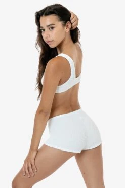 RPC3030 - Crinkle Hot Shorts -Tops Zone RPC3030 WHITE 2S