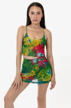 RNS780P - Printed Micro Mesh Skort -Tops Zone RURIKA SET 11S