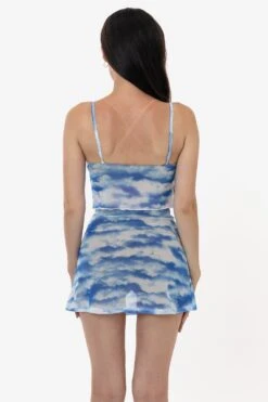 RNS778P - Printed Micro Mesh Spaghetti Tank -Tops Zone RURIKA SET 14S