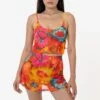 RNS778P - Printed Micro Mesh Spaghetti Tank