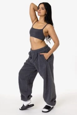 SHR04 Unisex - Sherpa Sweatpant -Tops Zone SHR04 GREY 1 fc0b3d69 d180 4817 8602 90f01be55451