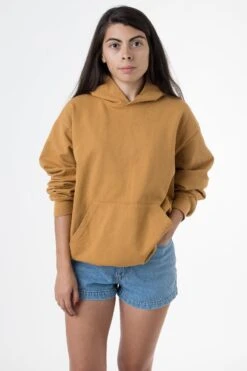 MWT09GD Unisex - Long Sleeve Garment Dye French Terry Pullover Hoodie -Tops Zone THALIA CAMEL 1e69d269 bf1d 49a6 b074 37d9687f1300