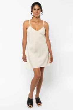 TN100GD - Tencel Mini Slip Dress 29 TN100GD - Tencel Mini Slip Dress -Tops Zone TN100GD Creme8