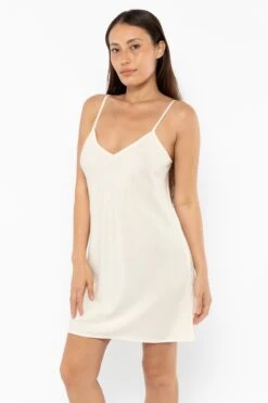 TN100GD - Tencel Mini Slip Dress 22 TN100GD - Tencel Mini Slip Dress -Tops Zone TN100GD Creme8 9152e418 a529 4d03 88b0 875e78964935