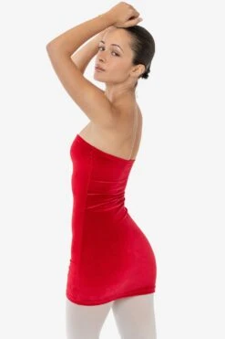 VVT3693 - Velvet Tube Mini Dress 32 VVT3693 - Velvet Tube Mini Dress -Tops Zone VVT3693 RED3f