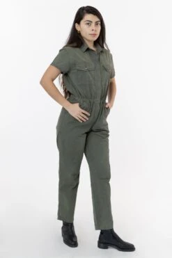 RJC3201GD - Short Sleeve Utility Jumpsuit -Tops Zone army1 ed2bd905 bfbb 427d b03b 6a9f817b5d13