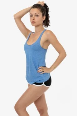 TR3008 - Tri-Blend Racerback Tank -Tops Zone athleticblue 2 s