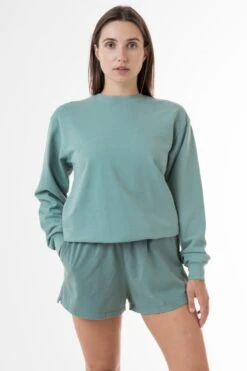 MWT07GD Unisex - Long Sleeve Garment Dye French Terry Pullover 14 MWT07GD Unisex - Long Sleeve Garment Dye French Terry Pullover -Tops Zone atlanticgreen katya