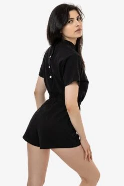 18365GD - Garment Dye T-Shirt Romper -Tops Zone black 2natalie 1