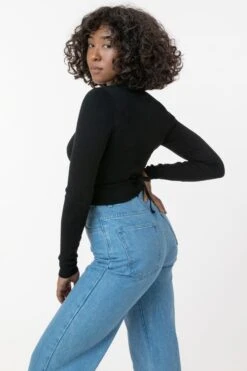 3373GD - Heavy 2x1 Rib Wrap Top 11 3373GD - Heavy 2x1 Rib Wrap Top -Tops Zone black1 c8bb41f9 0327 48fb baa8 0942d337f187