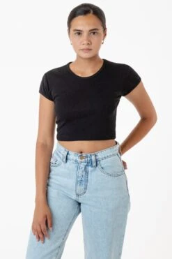 43035 - Cap Sleeve Baby Rib Crop Top 38 43035 - Cap Sleeve Baby Rib Crop Top -Tops Zone black stephanie15