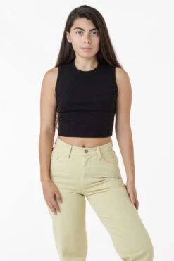 4365 - Baby Rib Sleeveless Crew Neck 9 4365 - Baby Rib Sleeveless Crew Neck -Tops Zone black thalia4