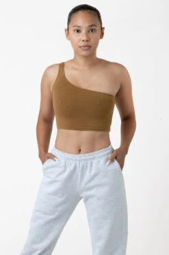 8389GD - Garment Dye One Shoulder Crop Top -Tops Zone brass jenny5