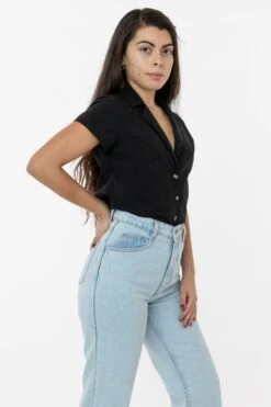 RCP345GD - Slim Fit Camp Collar Shirt -Tops Zone camp8 F