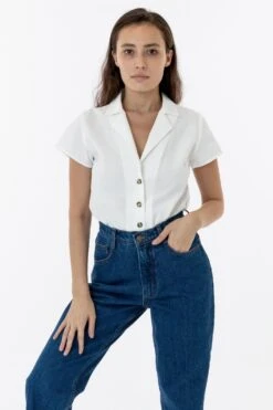 RCP345GD - Slim Fit Camp Collar Shirt -Tops Zone campw1 F