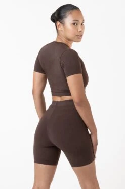 8382GD - Garment Dye Bike Shorts -Tops Zone choc2