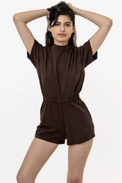 18365GD - Garment Dye T-Shirt Romper -Tops Zone chocolate 2natalie 1