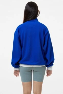 PF408 - Polar Fleece Half Zip Pullover -Tops Zone cobalt2