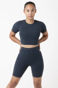 83078GD - Garment Dye Short Sleeve Crop Top -Tops Zone dolphin1 c0b32121 a092 43fe 9ea3 487553ea8b55