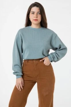 TX407GD Unisex - Long Sleeve Heavy Thermal Crew Neck -Tops Zone euc fixSTEPH