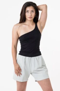 43089 - Baby Rib One Shoulder Top -Tops Zone fDocument NameX 1