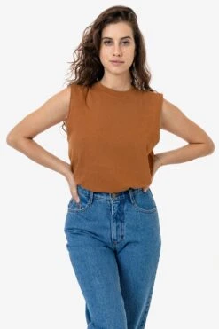 2865GD - Women's Garment Dye Muscle Tank -Tops Zone ginger 1