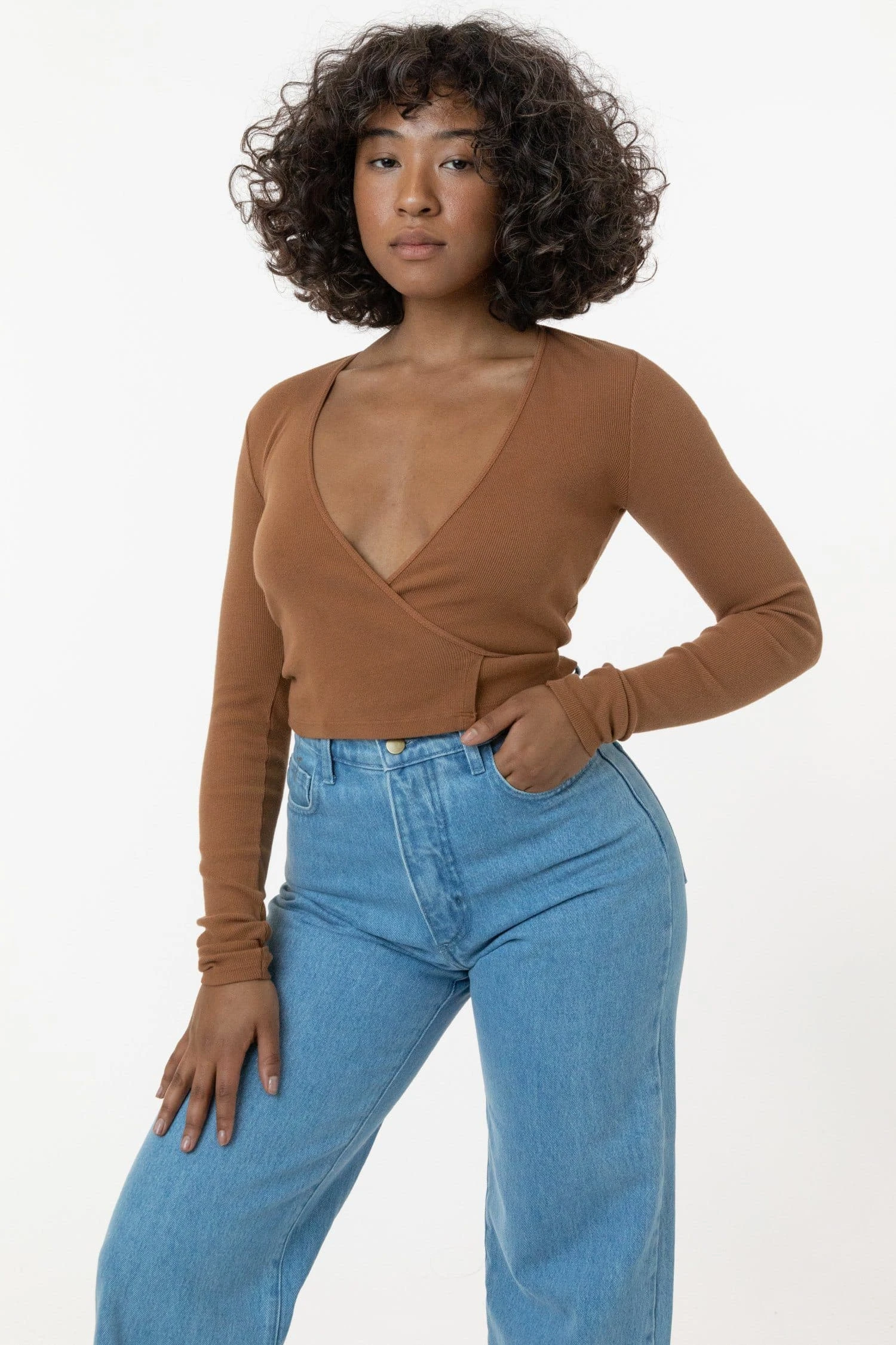 3373GD - Heavy 2x1 Rib Wrap Top 4 3373GD - Heavy 2x1 Rib Wrap Top - Image 4