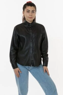 RLH3027 - Leather Button Up -Tops Zone jacket 6