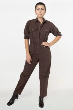 RJC3207GD - Cotton Poplin Utility Jumpsuit -Tops Zone jbrown1