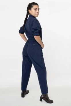 RJC3207GD - Cotton Poplin Utility Jumpsuit -Tops Zone jnavy1