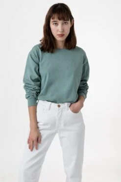 1807GD Unisex - 6.5oz Long Sleeve Garment Dye Crew Neck T-Shirt -Tops Zone julie 1807 14