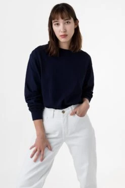 1807GD Unisex - 6.5oz Long Sleeve Garment Dye Crew Neck T-Shirt -Tops Zone julie 1807 16