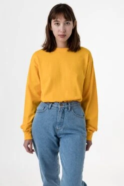 1807GD Mix - 6.5oz Long Sleeve Garment Dye Crew Neck T-Shirt -Tops Zone julie 1807 26 0767c9ac adfd 45f1 97af 6e3c4df86ec4