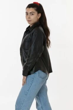 RLH3027 - Leather Button Up -Tops Zone leatherjacket3